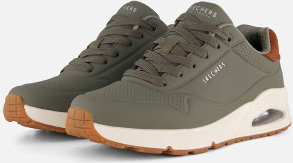Skechers Uno Suited On Air Heren Sneakers Olijfgroen