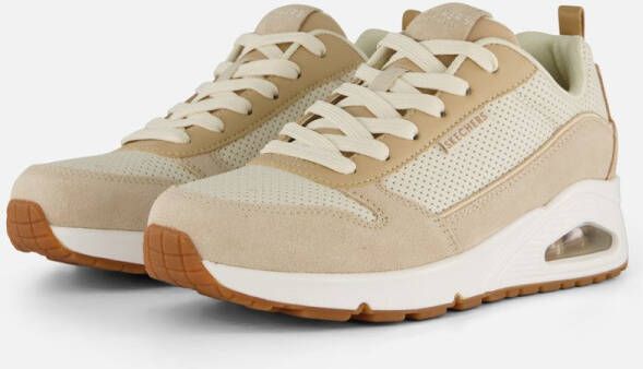 Skechers Uno Two Much Fun Dames Sneakers Taupe Zand