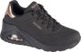 Skechers Uno Wedge Hi Steps 177520-BBK Vrouwen Zwart Sneakers - Thumbnail 4