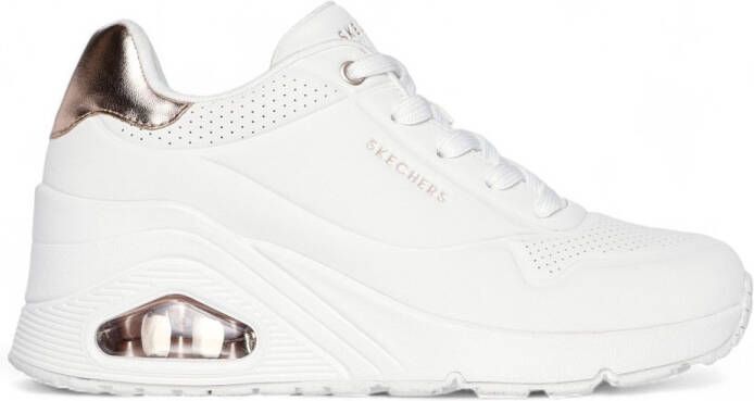 Skechers Sneakers UNO WEDGE-HI STEPS wedge sneaker veterschoen met air-cooled memory foam