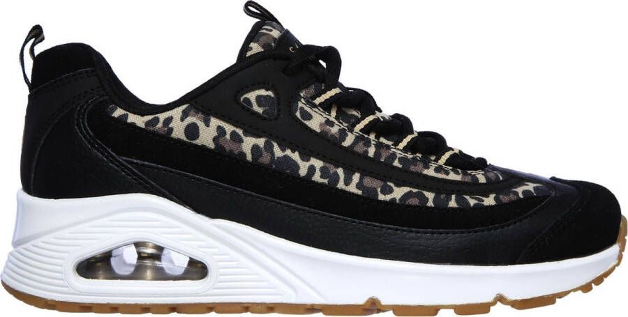 Skechers Uno Wild Streets Dames Sneakers Black Leopard