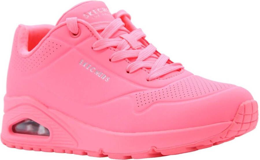 Skechers Sneakers met sleehak Uno Stand on Air vrijetijdsschoen lage schoen veterschoen met fijne perforatie