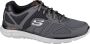 Skechers Satisfaction-Flash Point 58350-CCOR Mannen Grijs Sneakers Sportschoenen - Thumbnail 5