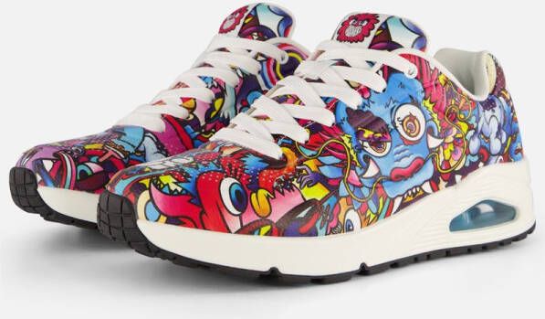 Skechers Uno Color Doodle 183500-MLT Mannen Veelkleurig Sneakers