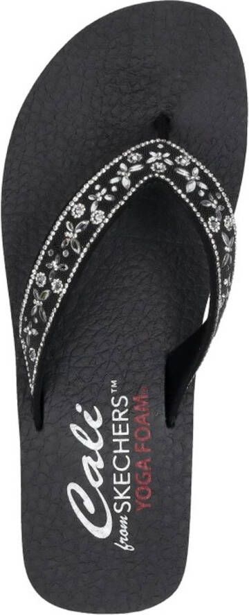 Skechers Vinyasa Butterfly Kiss Dames Slippers Zwart
