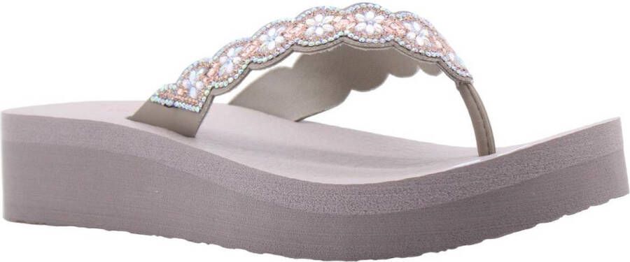 Skechers Vinyasa dames slipper Taupe