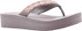 Skechers Vinyasa Wild Daisies VEGAN Slipper Vrouwen Taupe - Thumbnail 4