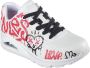 Skechers Women's Street UNO GRAFFITI LOVE Sneakers 177082 Wit - Thumbnail 1