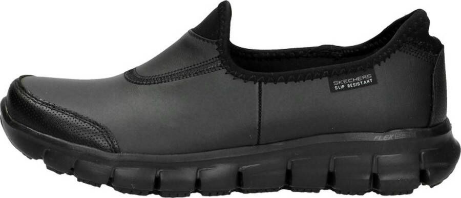 Skechers Work Sure Track instappers zwart