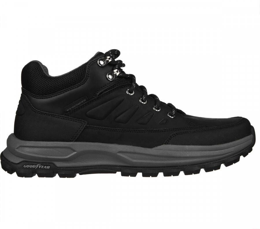 Skechers Goodyear Zeller veterschoenen zwart Leer