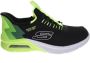 Skechers Zwart Lime Sneaker Slip-ins - Thumbnail 2