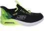 Skechers Zwart Lime Sneaker Slip-ins - Thumbnail 1