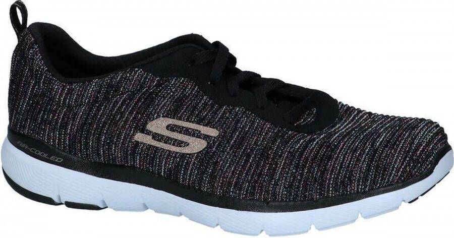 Skechers Zwarte Runners met Glitters Flex Appeal 3.0 Dames