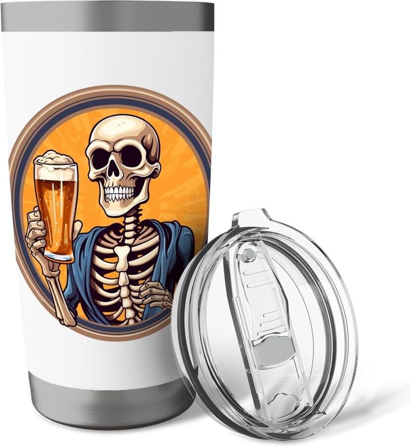 Skelet bierdrinkbeker met dubbele wand
