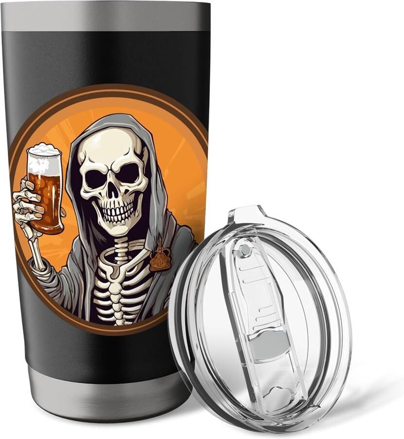 Skelet bierglas met dubbele wand