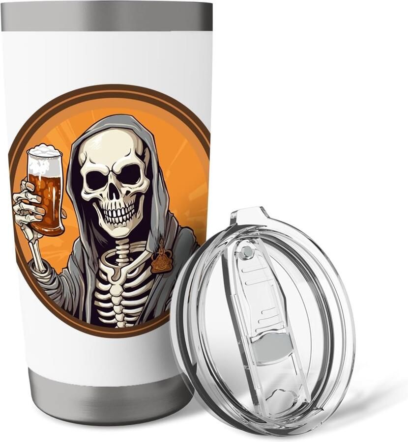 Skelet bierglas met dubbele wand