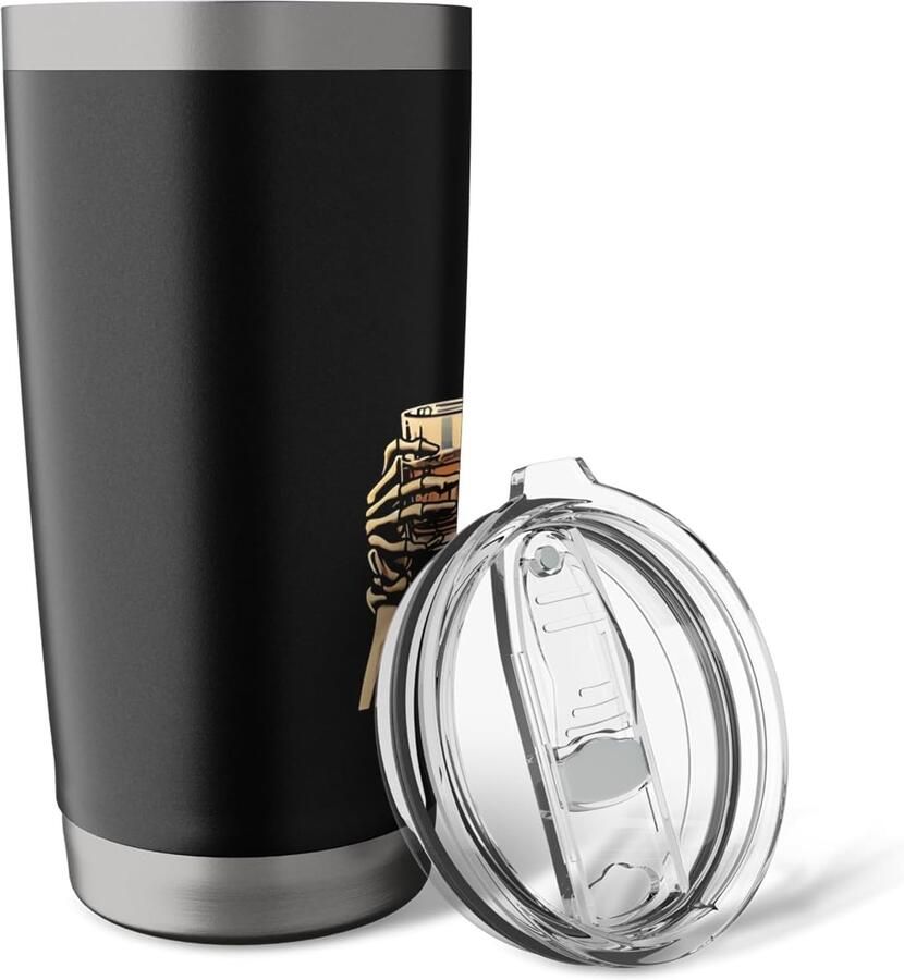 Skelet drinkt whisky dubbelwandige thermobeker