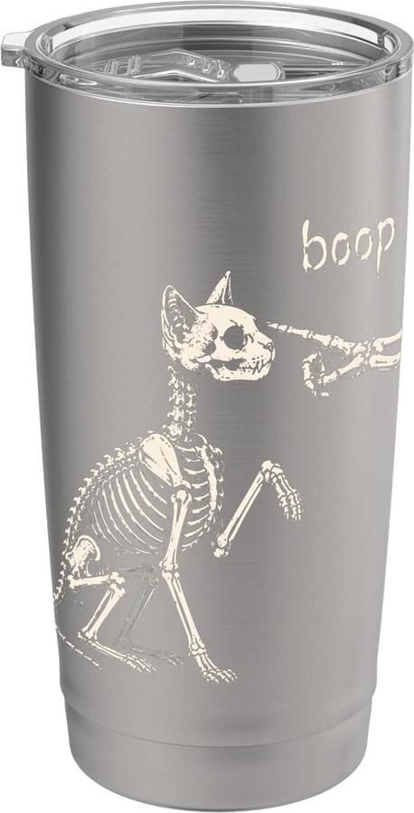 Skelet kat Boo-p dubbele wand thermobeker