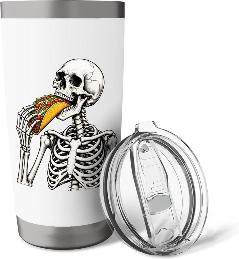 Skelet met Taco Halloween Thermobeker
