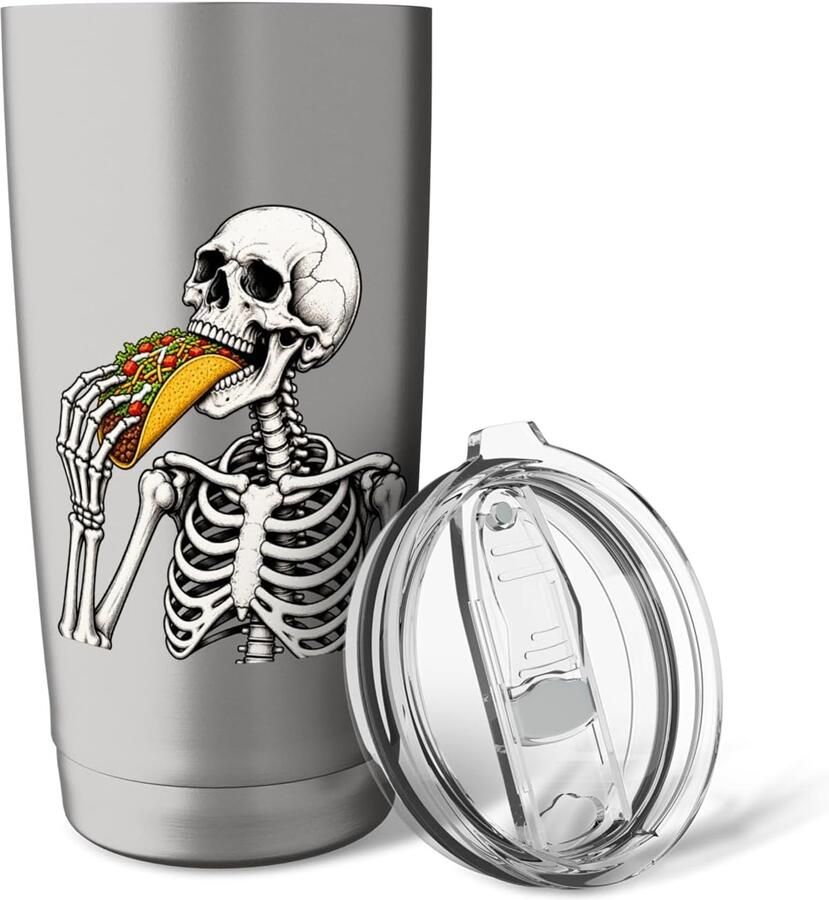 Skelet met Taco Halloween Thermobeker
