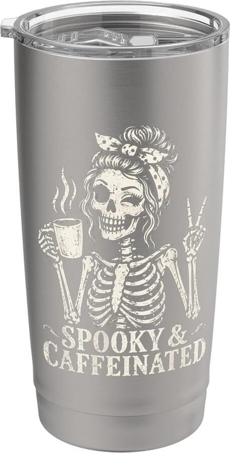 Skeletkoffie Halloween dubbelwandige thermobeker