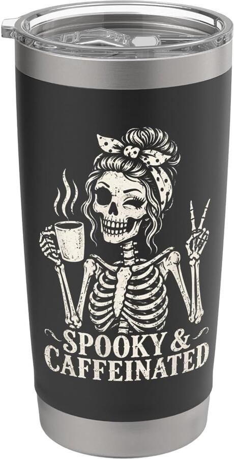 Skeletkoffie Halloween dubbelwandige thermobeker