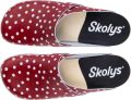 Skolys W-320.06 klompen dames medische clogs tuinklompen werkklompen verpleegkundige ziekenhuis instap rood + witte stippen - Rood