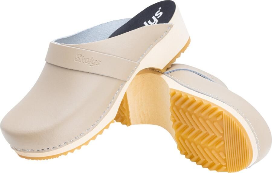Skolys W-320.13 klompen dames medische clogs tuinklompen werkklompen verpleegkundige ziekenhuis instap pastel zand - Foto 6