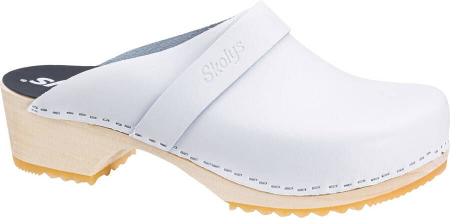 Skolys W-320.01 klompen dames medische clogs tuinklompen werkklompen verpleegkundige ziekenhuis instap wit