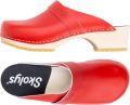 Skolys W-320.03 klompen dames medische clogs tuinklompen werkklompen verpleegkundige ziekenhuis instap rood - Rood