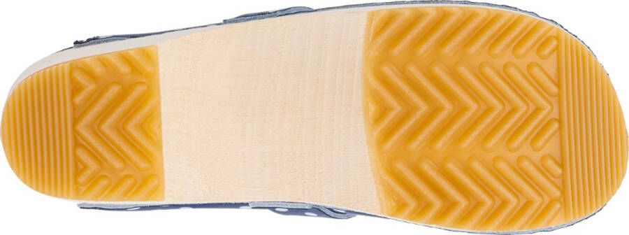 Skolys W-320.10 klompen dames medische clogs tuinklompen werkklompen verpleegkundige ziekenhuis instap blauw met witte stippen