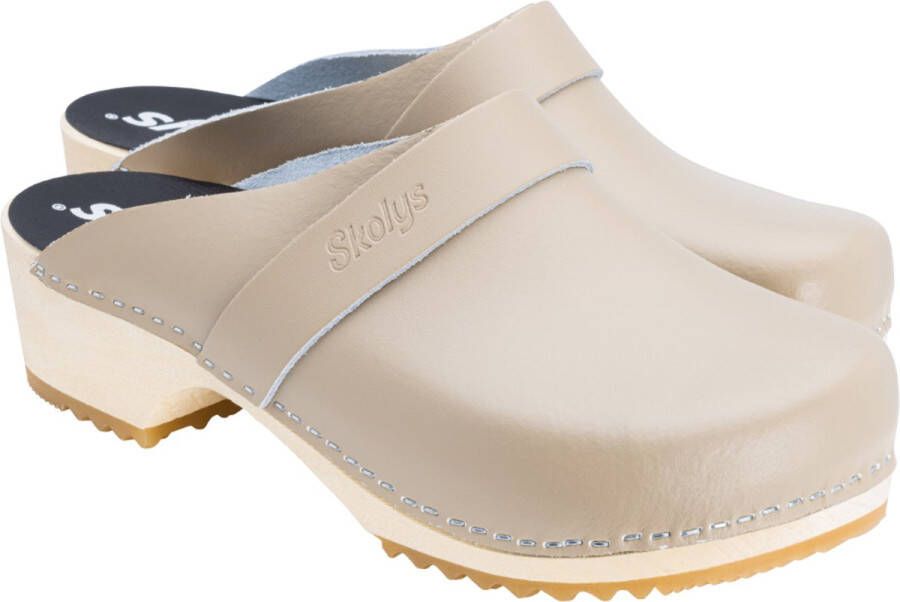 Skolys W-320.13 klompen dames medische clogs tuinklompen werkklompen verpleegkundige ziekenhuis instap pastel zand