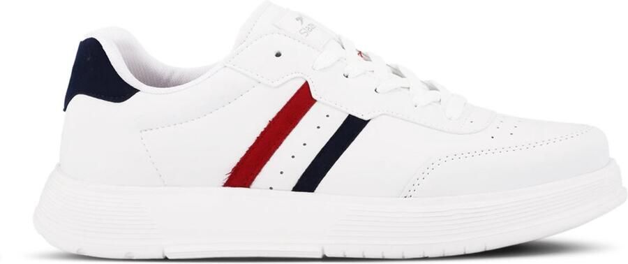 Slazenger Zipper Sneakers Wit Marineblauw Rood (dames)