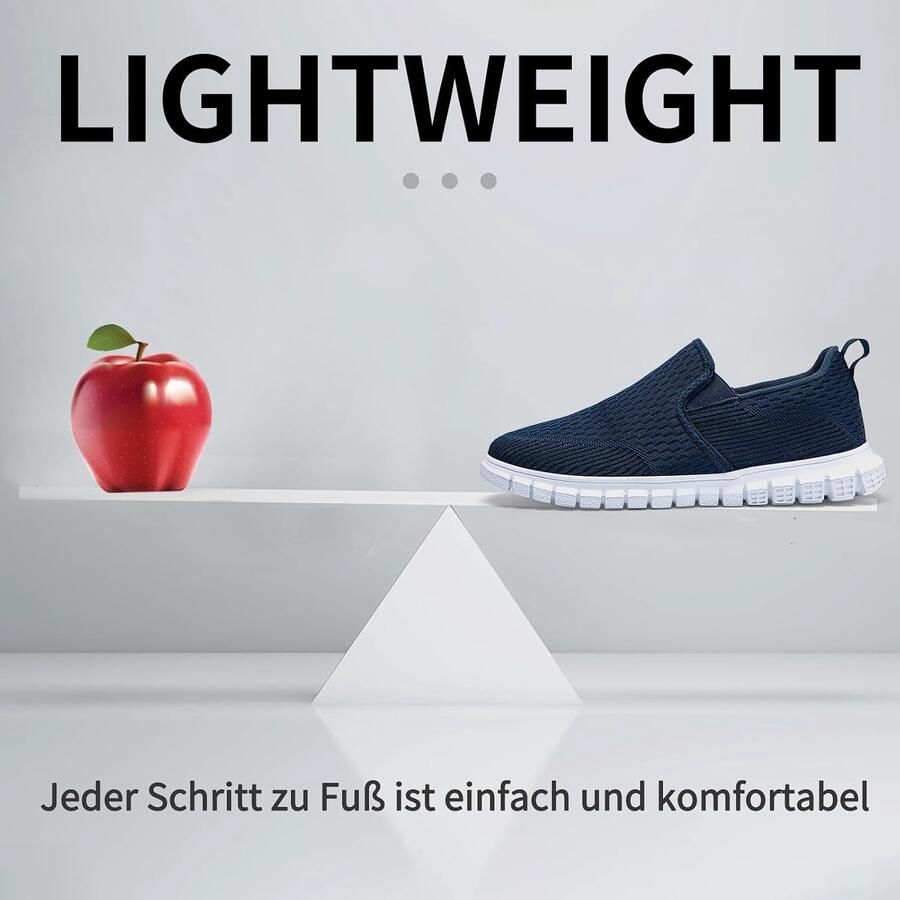 Slip-on ademend en lichtgewicht antislipzool geschikt voor dagelijks gebruik en reizen