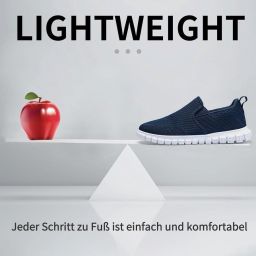 Slip-on ademend en lichtgewicht antislipzool geschikt voor dagelijks gebruik en reizen