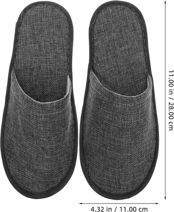 20 Paar Wegwerp Gastenslippers Vouwbare Katoenen Lederen Slippers met Antislip Zolen voor Hotels en Thuisgebruik