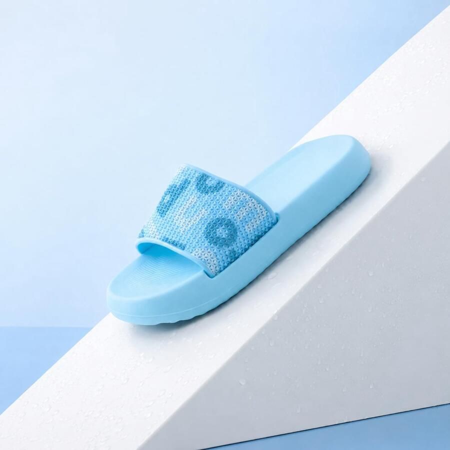 Slippers met letterpatroon comfortabel voor zomer en vrije tijd