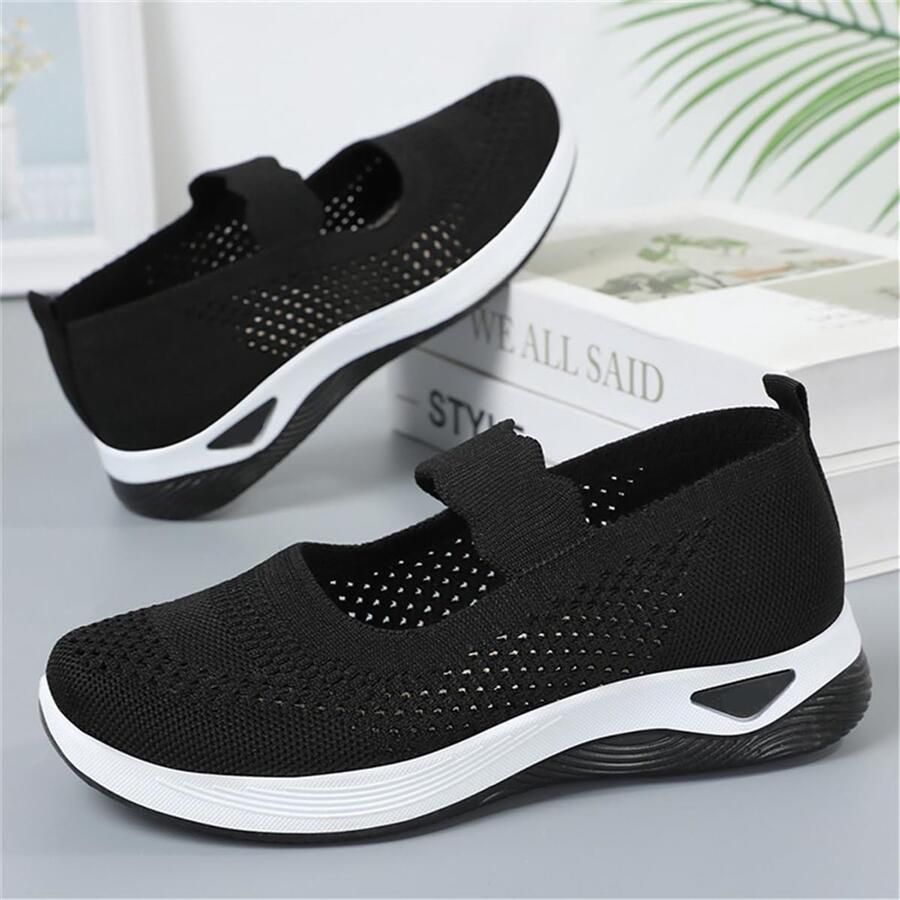 Slippers met ronde neus slip-on ademend anti-slip voor dagelijks gebruik. Blauw Roze Zwart Beige Lila