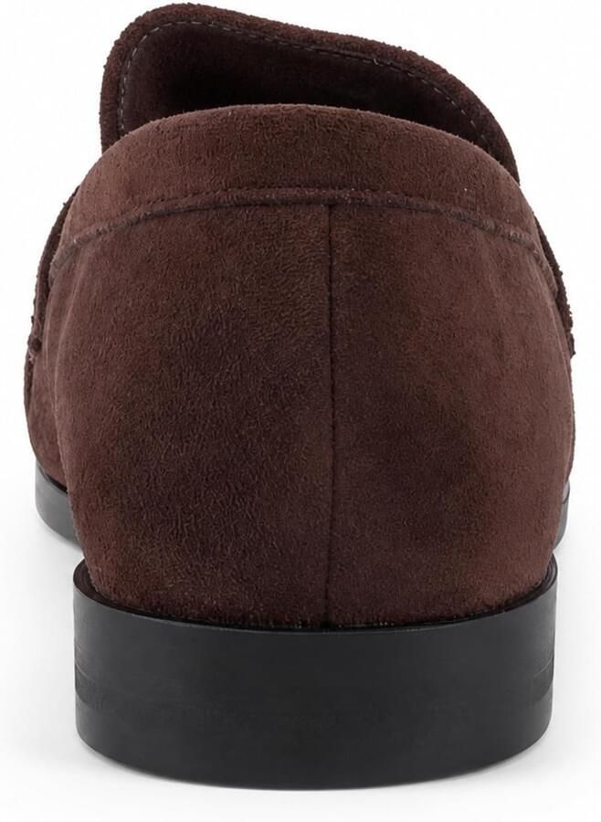 Slippertjes voor vrouwen met imitatiewildleder lage hak