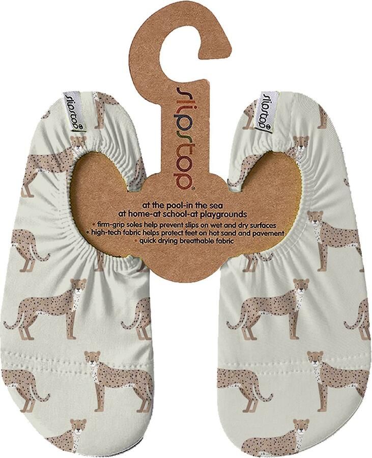 Slipstop waterschoenen beige Textiel Dierenprint 30 32