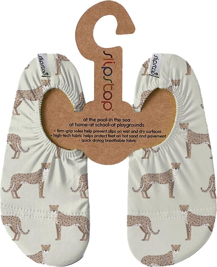 Slipstop waterschoenen beige Textiel Dierenprint 27 29