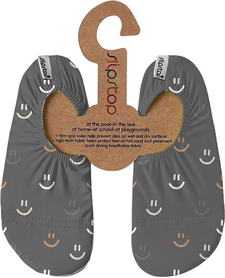 Slipstop antislip waterschoen Smiley grey Maat S