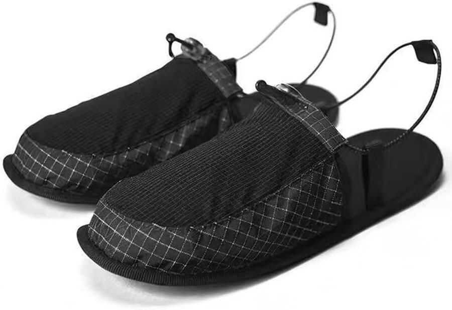 Sloffen 40-41 Opvouwbare pantoffels Hotelsloffen Reis Slippers Pantoffels Waterschoenen Hotelpantoffels Strand Schoenen Anti-slip Verstelbaar Koord Lichtgewicht Compact Voor Thuis Hotel Reizen Indoor Outdoor Zwart