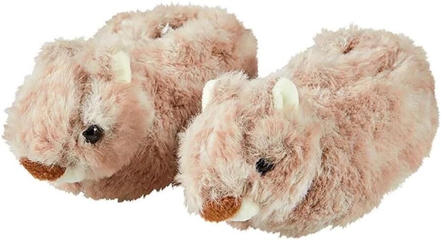 Sloffen Hamster Bruin Pantoffels baby kraamcadeau kraamcadeau