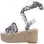 Small Swan dames wikkel sandalen met plateauzool - Thumbnail 1