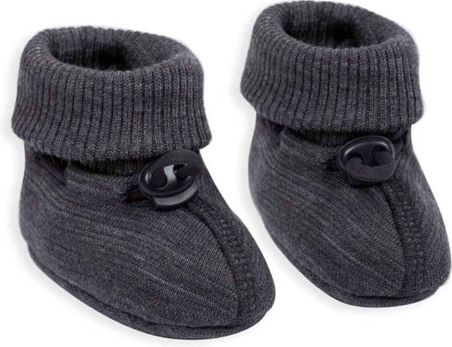 Smallstuff -Booties-Slofjes-Babyslofjes-Soft-Dark Grey-Kledingmaat