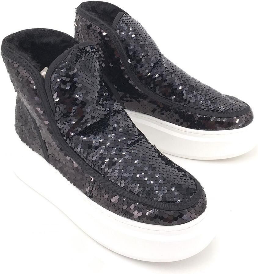 Smiling Max Boot Smile Favorites Dames Boots Zwart Stof - Schoenen.nl