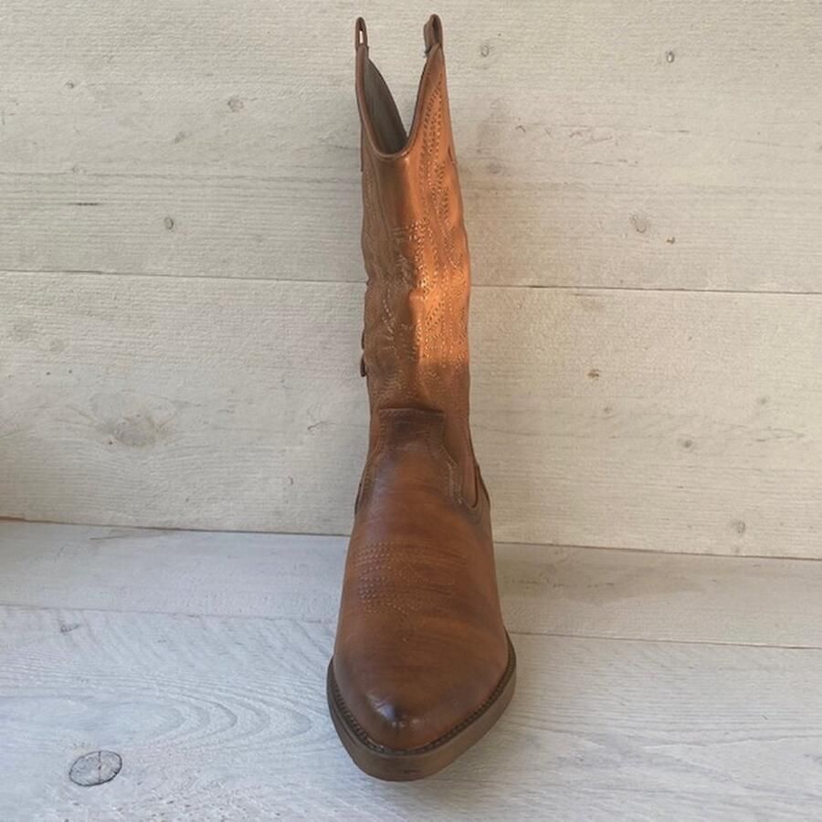 Weloveshoes Cyber Monday Deal Dames Cowboylaarzen met Hak Imitatieleer Camel - Foto 3