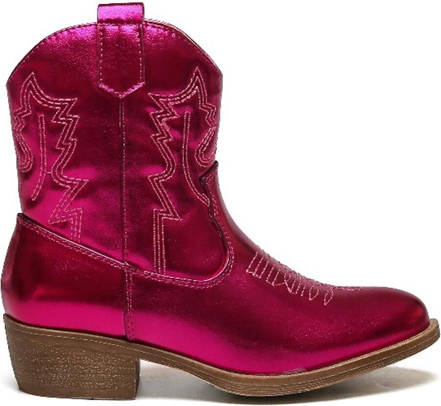 Weloveshoes Smile Favorites Meisjes Cowboylaarzen Western Kort Roze Imitatieleer - Foto 2