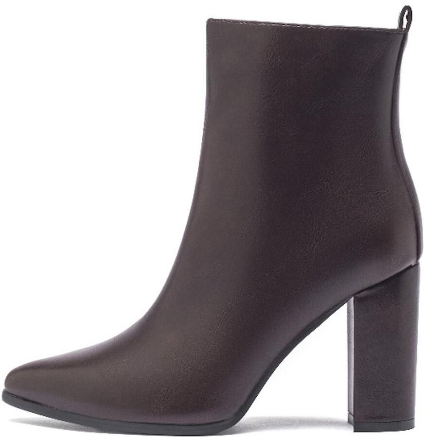 Weloveshoes Smile Favorites Dames Enkellaarzen Bruin Imitatieleer